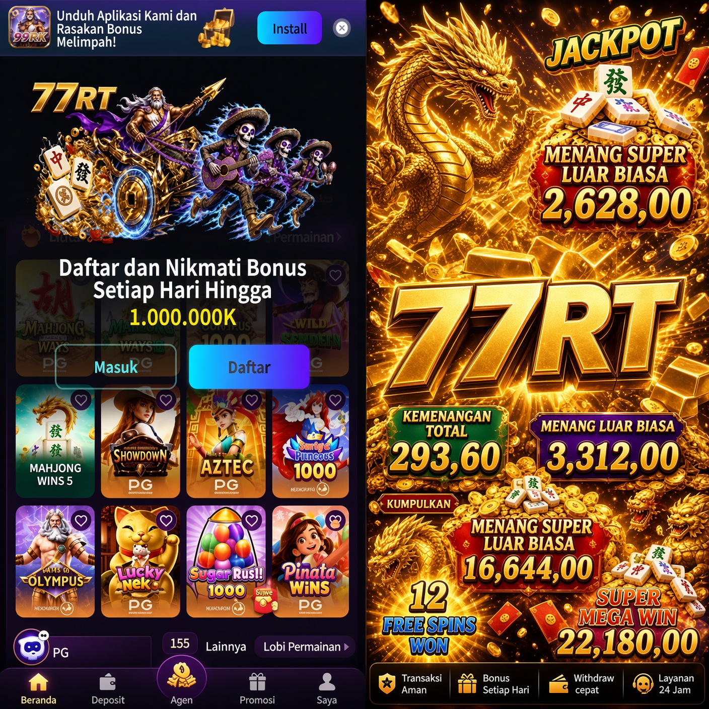 77RT - Slot Indonesia Jadi Pilihan untuk Menjelajahi Tema Slot Online Berbeda